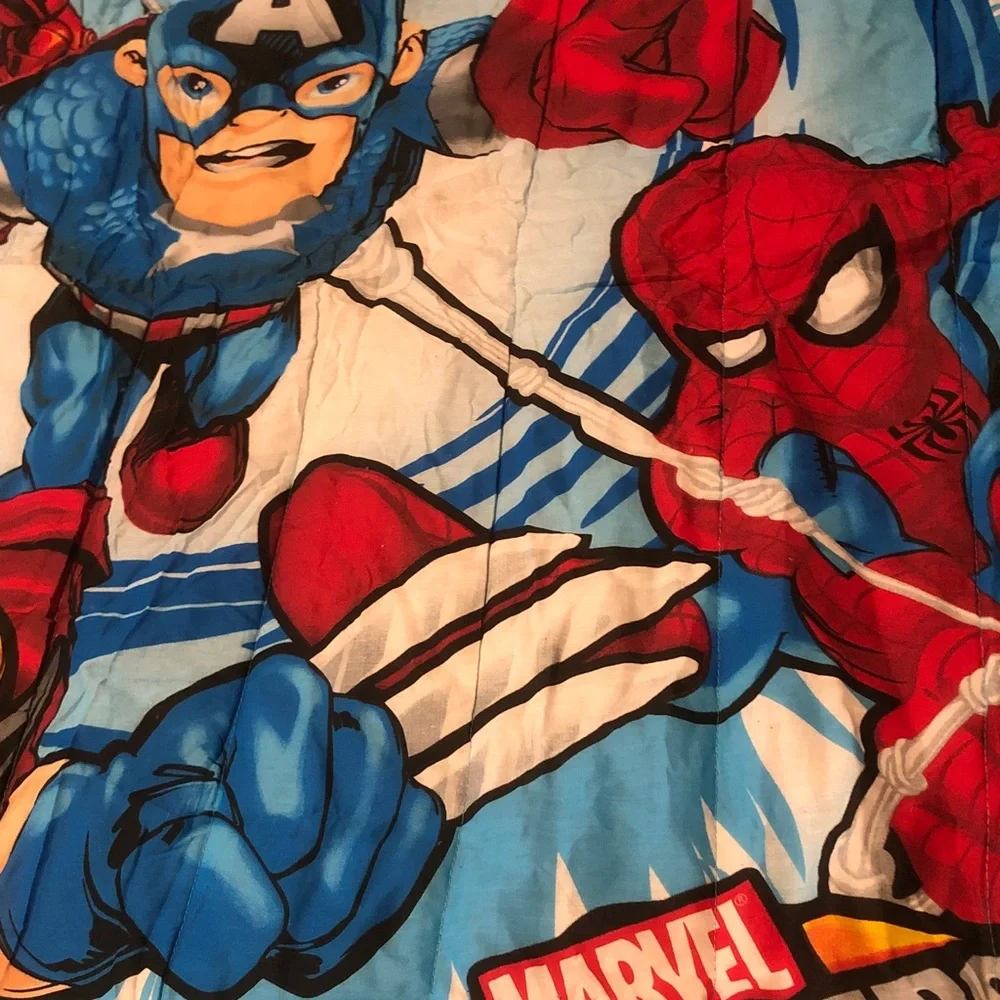 Marvel Kids Blue and Red Superhero Comforter